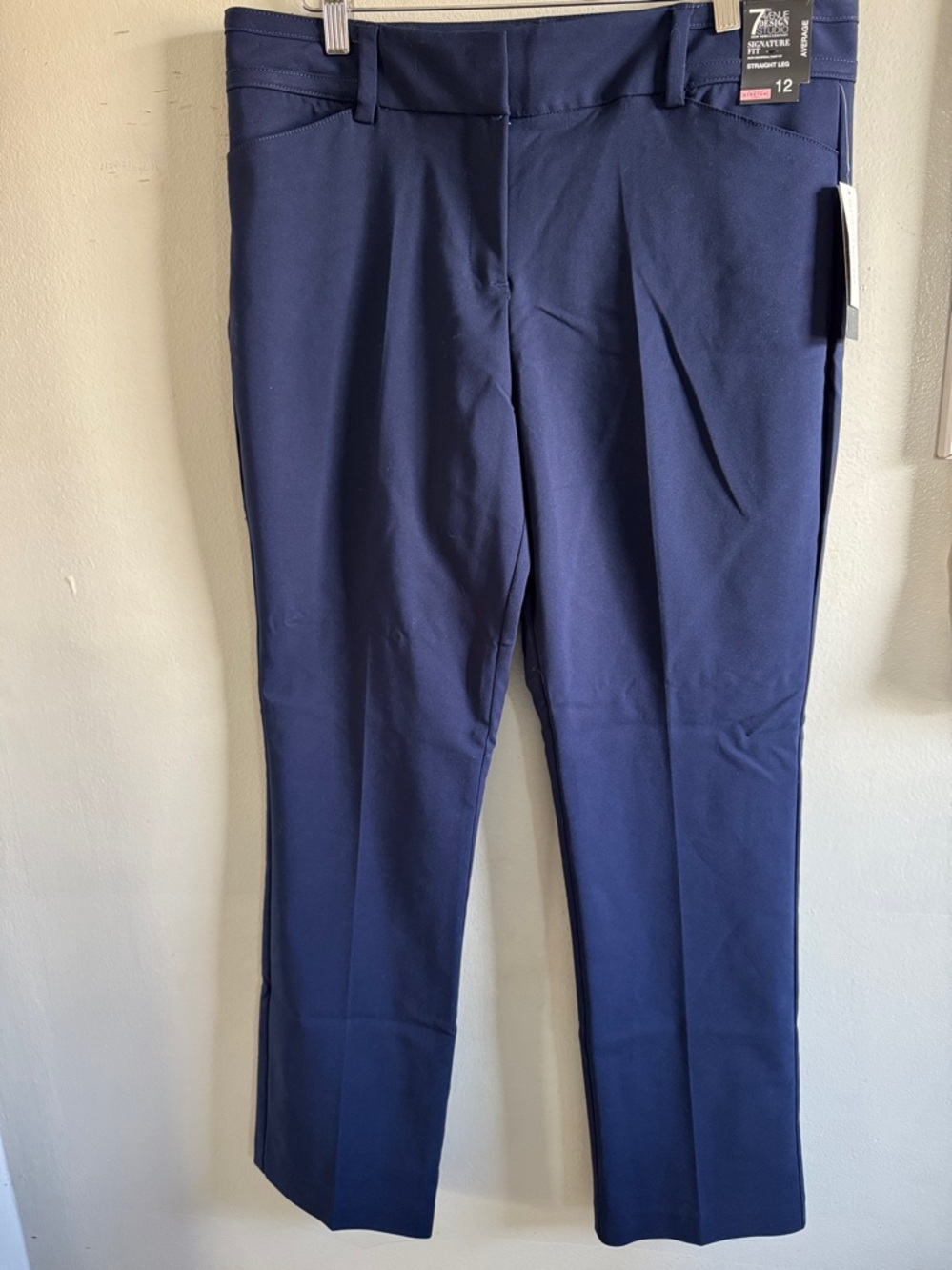 7th Ave design studio NY&Co signature fit straight leg navy pants size 12